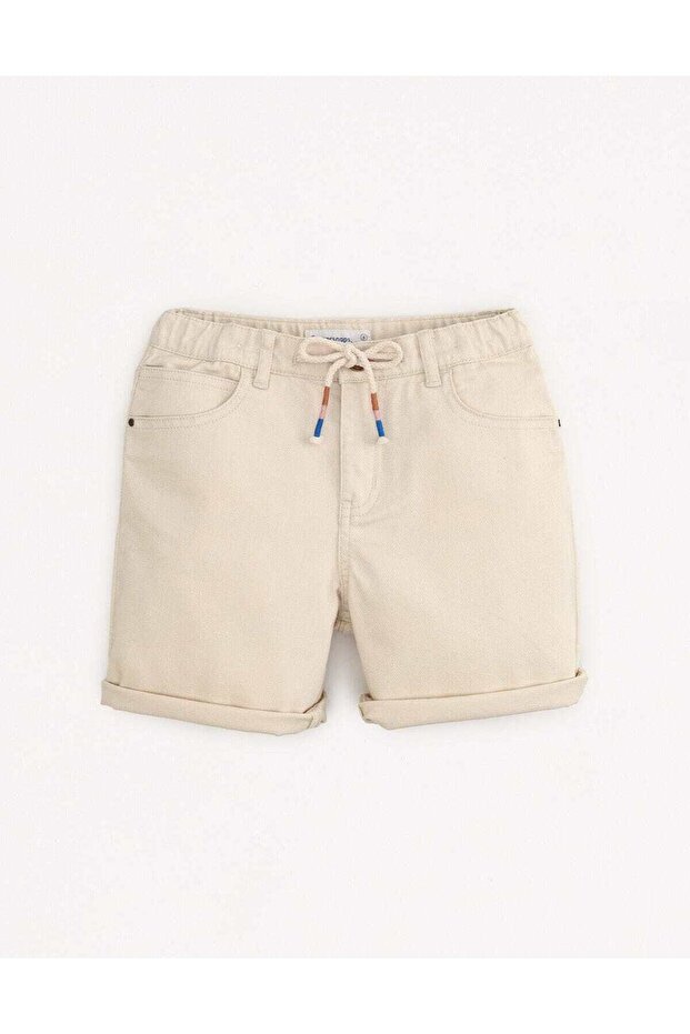Boys Solid Drawstring Shorts - 1