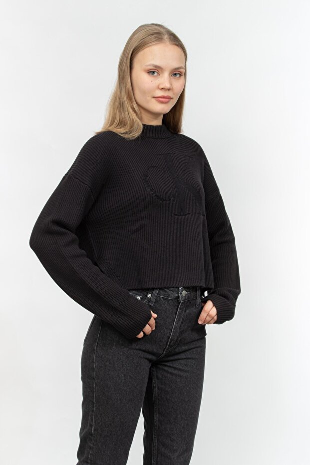 LOGO INTARSIA REGULAR SWEATER - 2