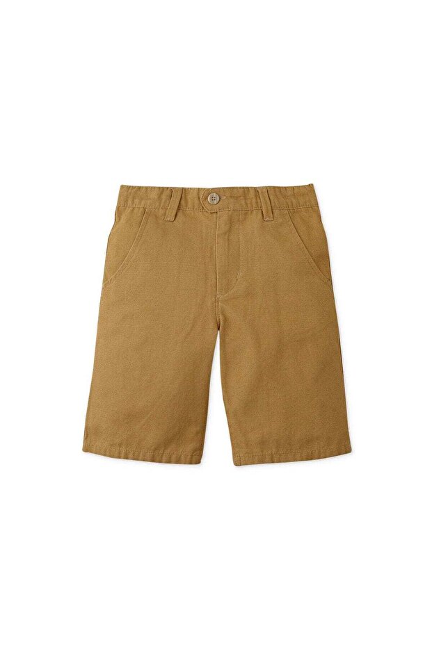 شورت سادة بأزرار أمامية للأولاد - 2