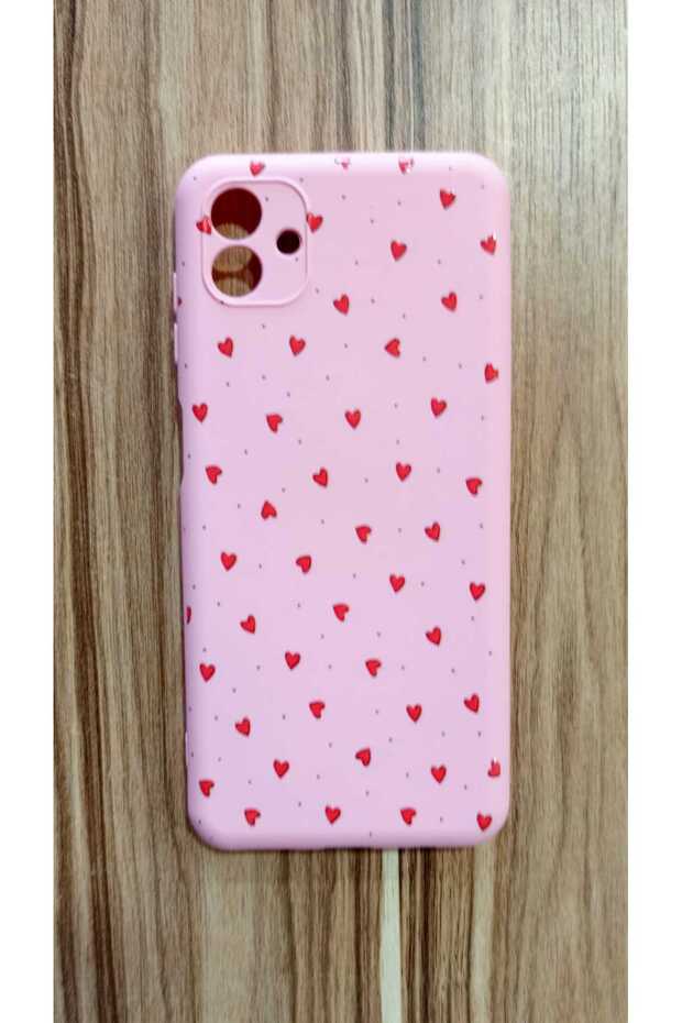 Samsug Galaxy A04 Heart Printed Inside Velvet Premium Silicone Phone Case Cover