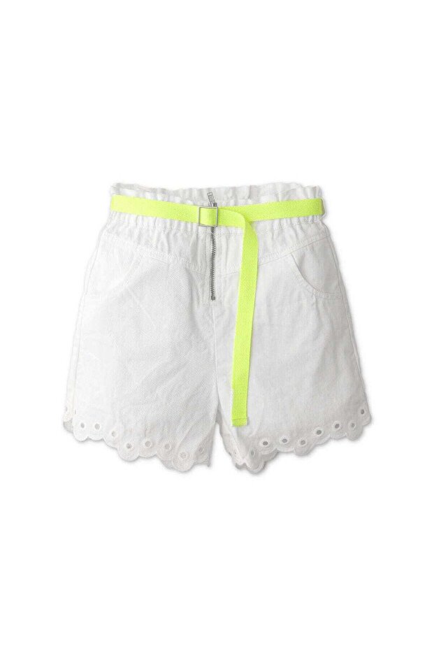 Girls Solid Drawstring Shorts - 1