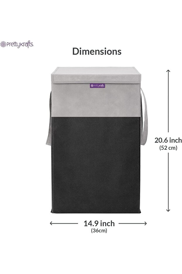 Large Rectangular Non-Woven Laundry Basket - 2