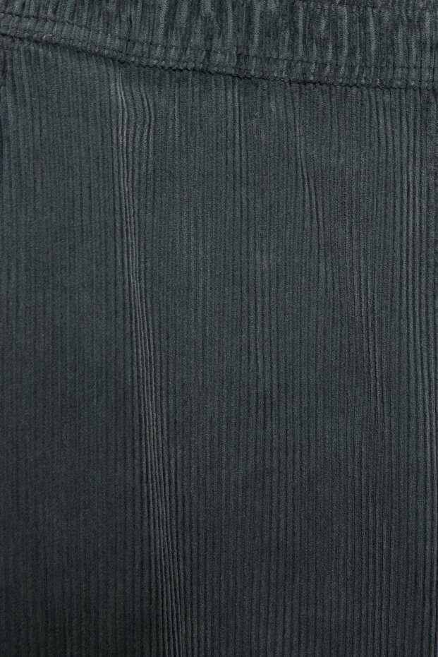 Kordonlu baggy kadife jogger pantolon - 8