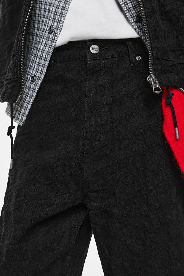 Jakarlı relaxed fit baggy jean - 6