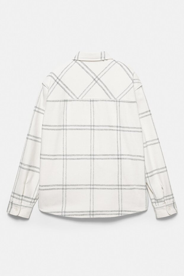 Kareli ince ceket - 7