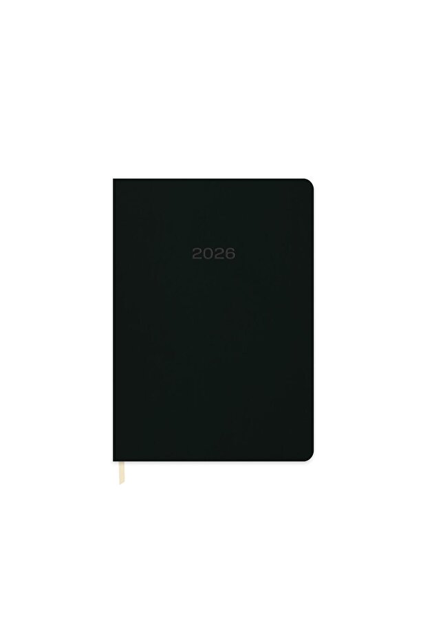Keskin 2026-16*24 Daily Thermo Leather Agenda-Black