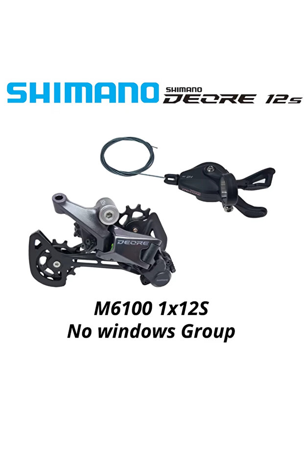 لا توجد نوافذ مجموعة SHIMANO DEORE M6100 12s مجموعة SL M6100 ذراع ناقل الحركة RD M6100 SGS ناقل الحركة الخلفي