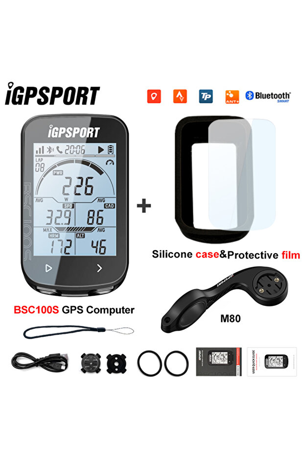Choice BSC100S with M80 BSC100S ANT+ GPS Odometer Cycling Bike Computer Riding Wireless Spe