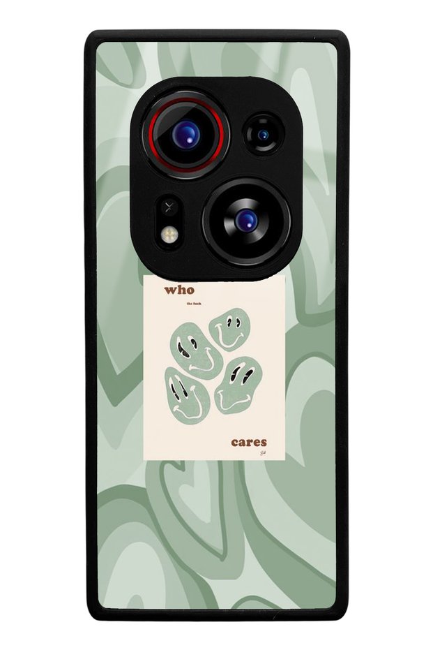 حافظة هاتف Tecno Phantom X2 Pro Who Cares ذات تصميم أخضر لامع متوافقة