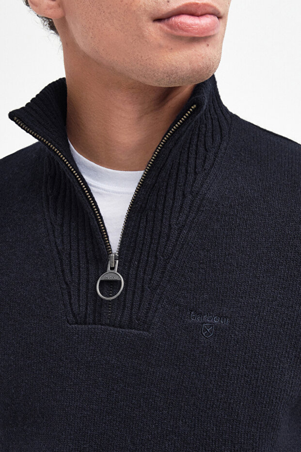 Essential Lambswool Half Zip Kazak NY71 Navy - 6