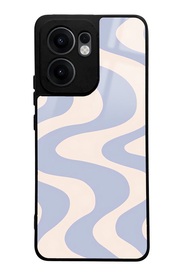 Oppo Reno 13F Compatible Wave Effect Design Glossy Phone Case