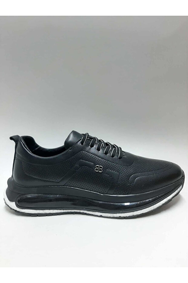 Genuine Leather Lace-Up Black Color Men's Shoes