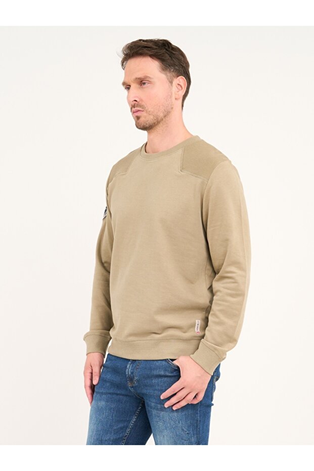 Men's solid-colored sweatshirt with logo details - 5