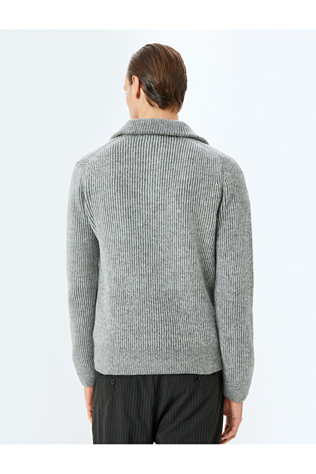 Grauer Herrenpullover (Modellcode: 5Wam70048Ht31) - 4