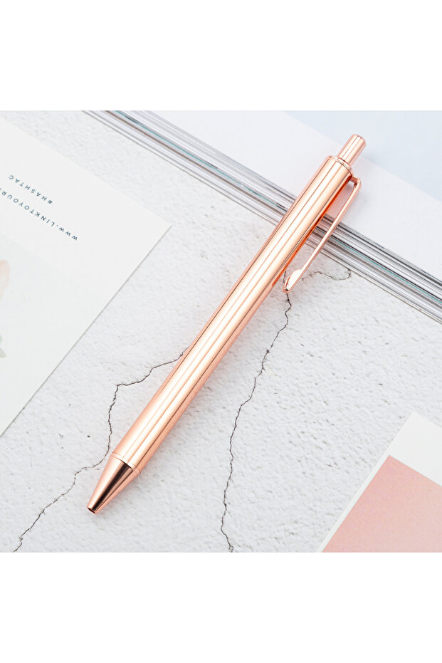 B 1-3 pcs Lytwtw's Roller Ballpoint Pen Luxury Cute Wedding Rose Gold Metal Stationery School Offic.