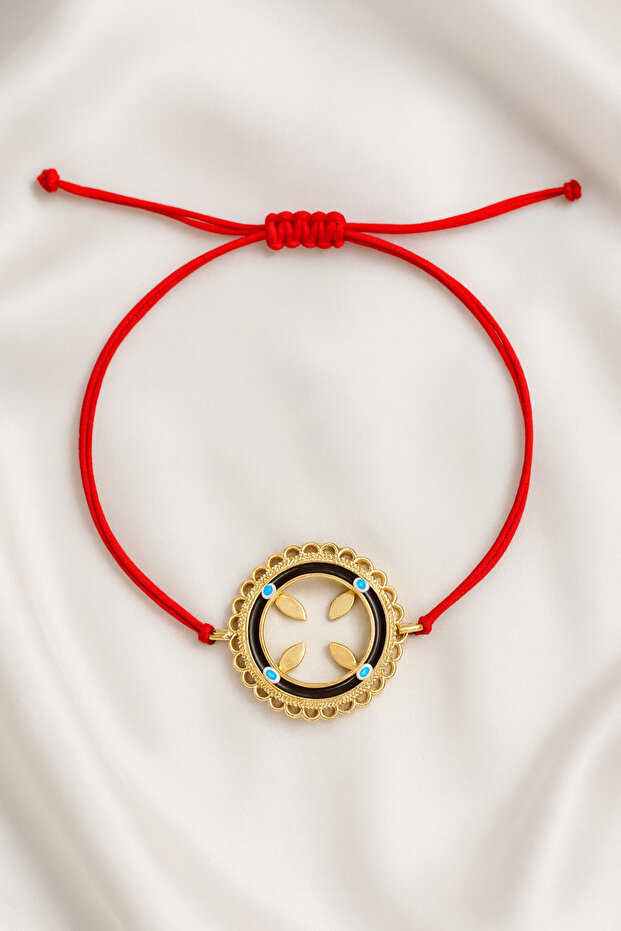 Red String Small Gold Adjustable Bracelet - Does Not Tarnish