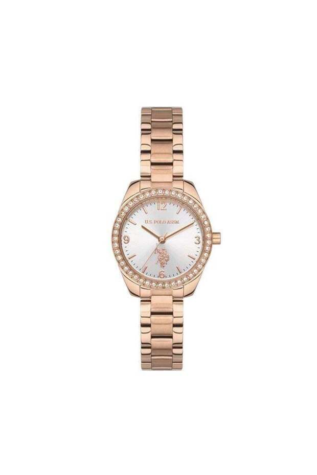 Novelties Silver Dial Rose Gold Stainless Steel Bracelet Analog Watch for Women 28mm