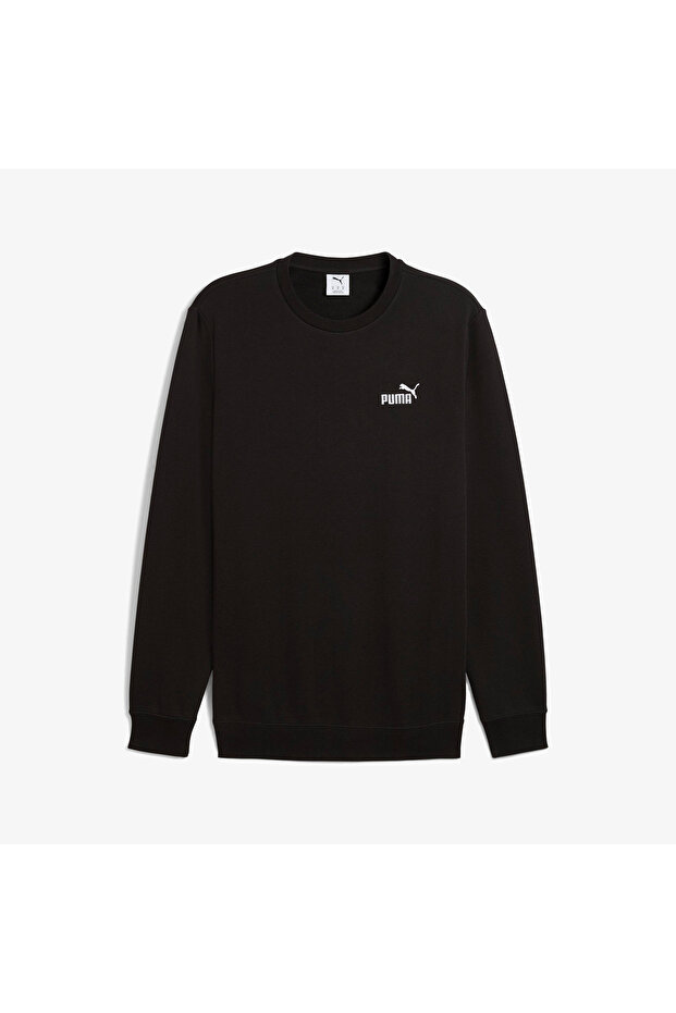 Essential Small No. 1 Logo Crew Erkek Siyah Sweatshirt - 4