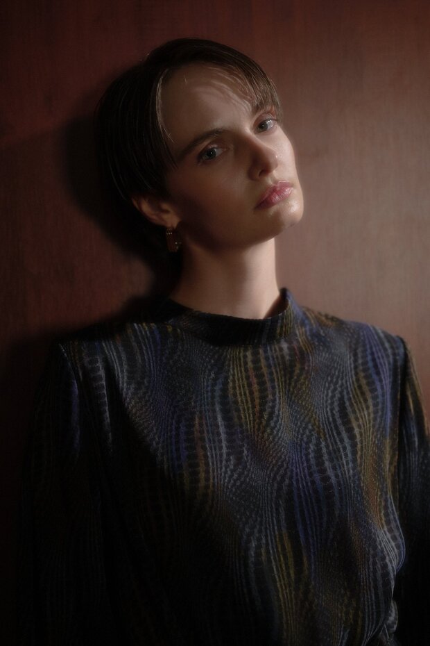 Jakarlı Bambu Elbise Siyah - 2