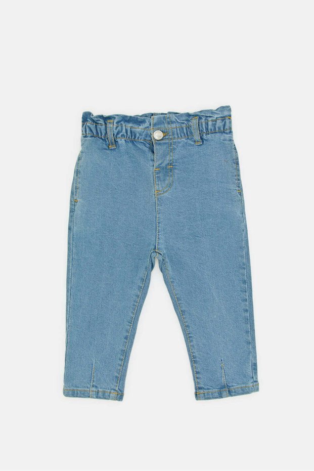 Infant Girls Blue High Rise Straight Fit Jeans