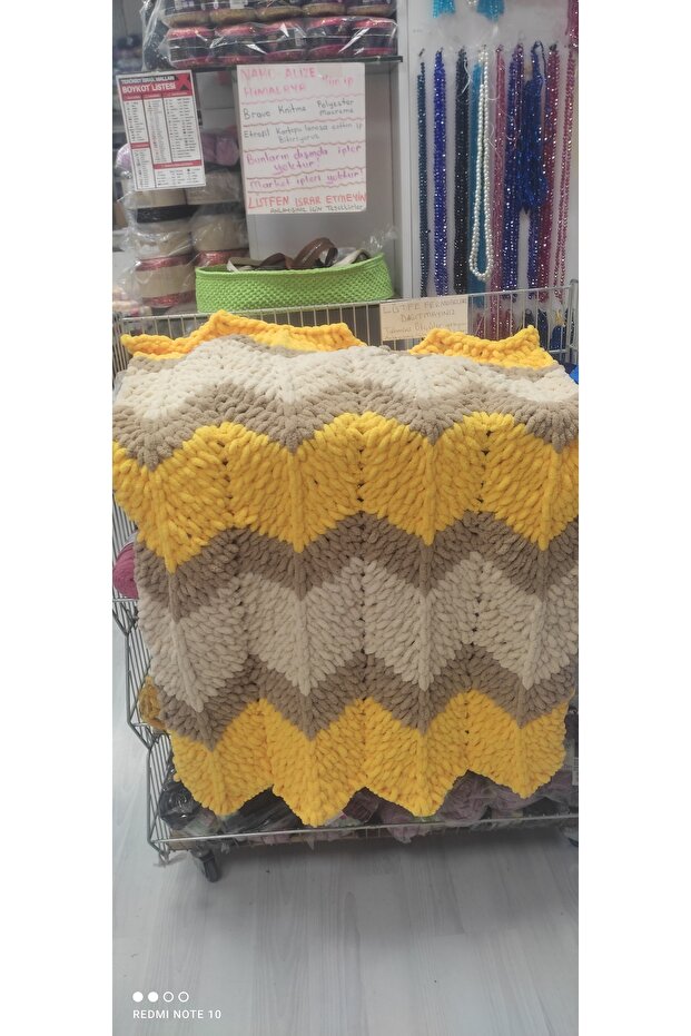 Puffy Baby Blanket Zigzag Three-Color