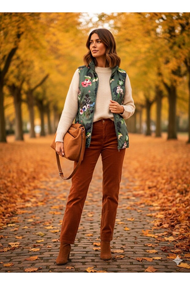 Kadın Çift Taraflı Kapitone Yelek - 5