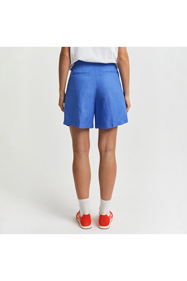 Kadın Mavi Relaxed Fit Şort - 3