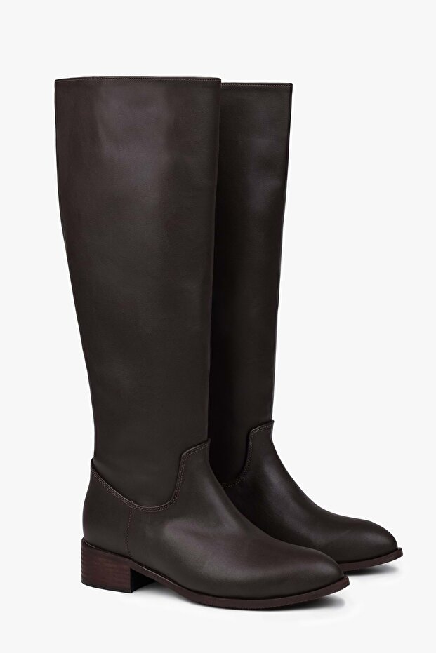 Women's Erica Brown Leather Cowboy Boots
