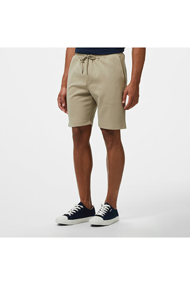 Erkek Bej Regular Fit Şort - 3