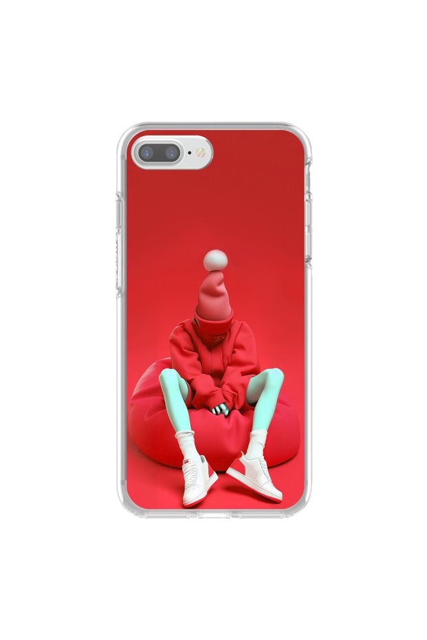 حافظة شفافة متوافقة مع هاتف iPhone 7 Plus بتصميم No Face 7