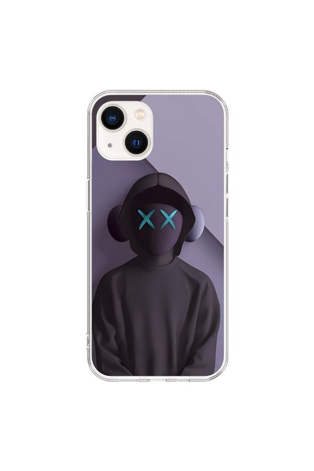 iPhone 15 Compatible Transparent Case No Face 2 Design