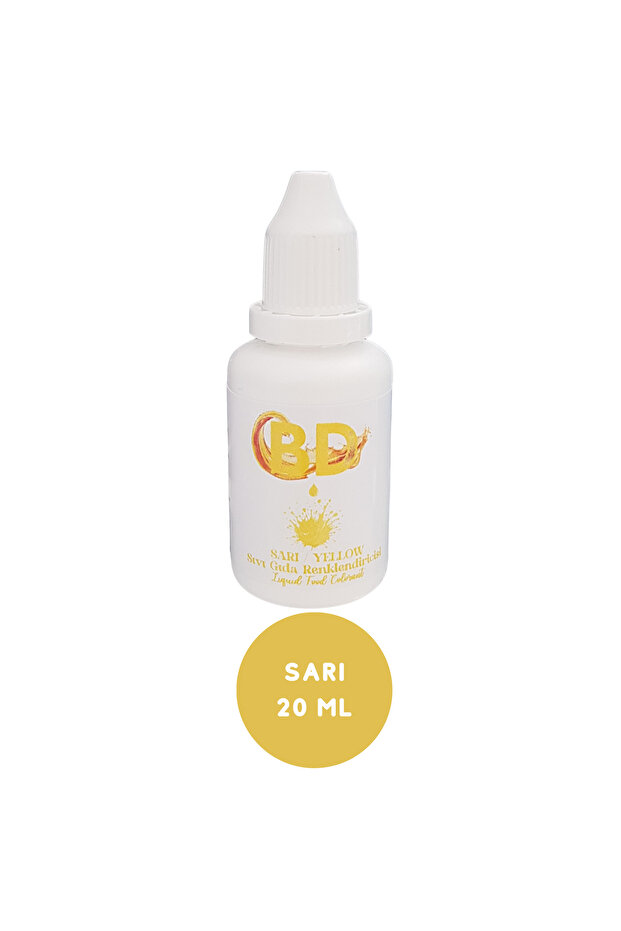BD 6'lı Sıvı Gıda Boyası Seti – 20 ml (Turuncu, Pembe, Mavi, Sarı, Yeşil, Kırmızı) - 5
