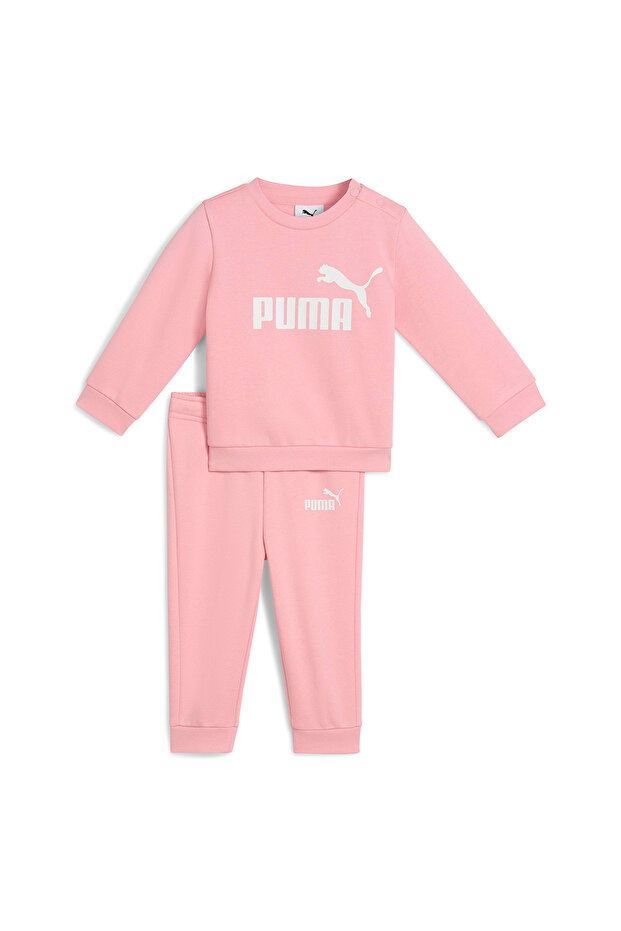 Jogger Set Essentials Crew Fl Baby Black Crew Neck Tracksuit Set