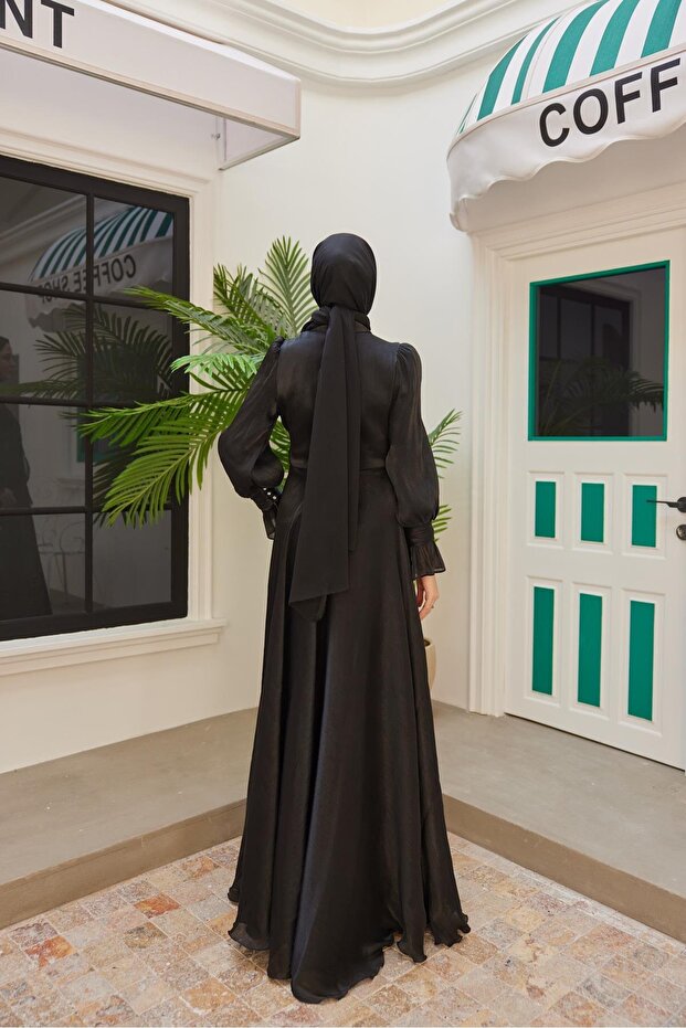 Meterial İpek Şifon Abiye - 7