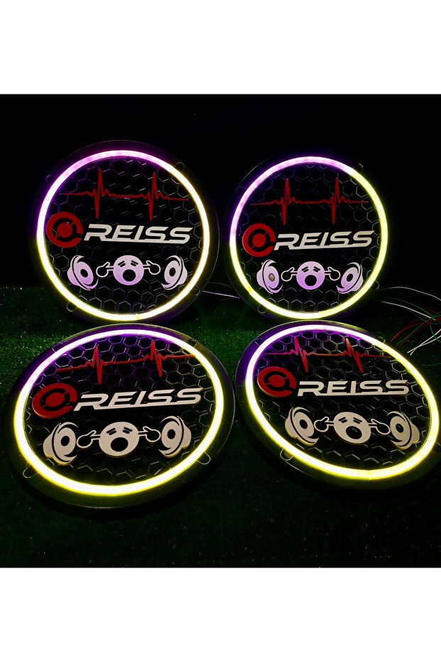 REIS 20cm Midrange LED’li Kapak 358 Mod Pixel Kayar Işık 12 Tek Renk Ses Sistemi Aydınlatma - 2