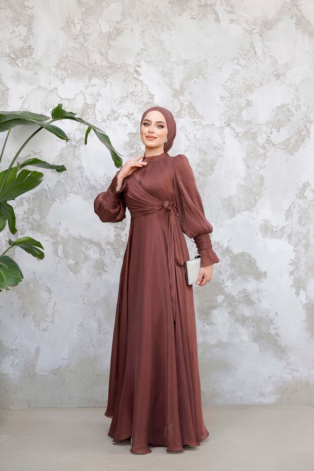 Meterial İpek Şifon Abiye - 4