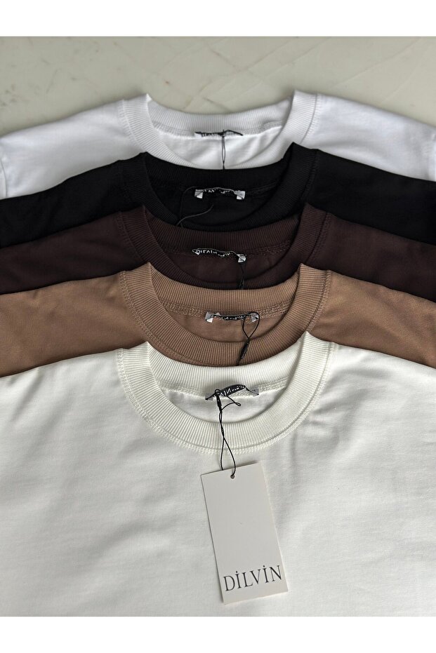 تيشيرت ديلفن ذو ياقة مزخرفة - مينك - 5