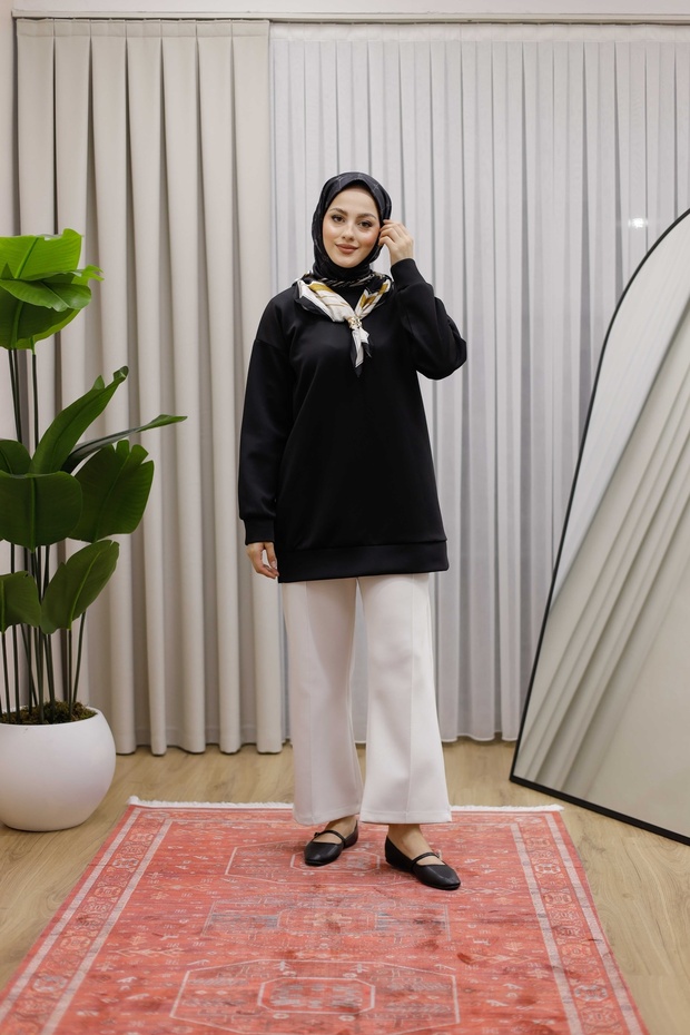 YAKA FULARLI TUNİK - 2