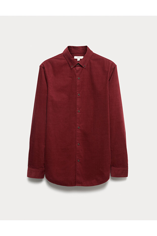 Pamuklu Kadife Gömlek - 6