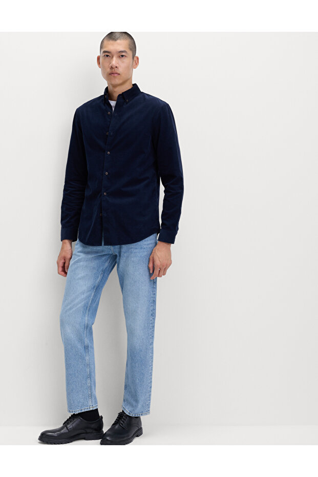 Pamuklu Kadife Gömlek - 4