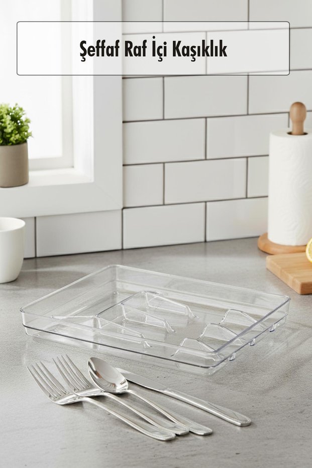 Transparent Acrylic Shelf Inside Spoon Holder 26.5×34.5×4.5 cm