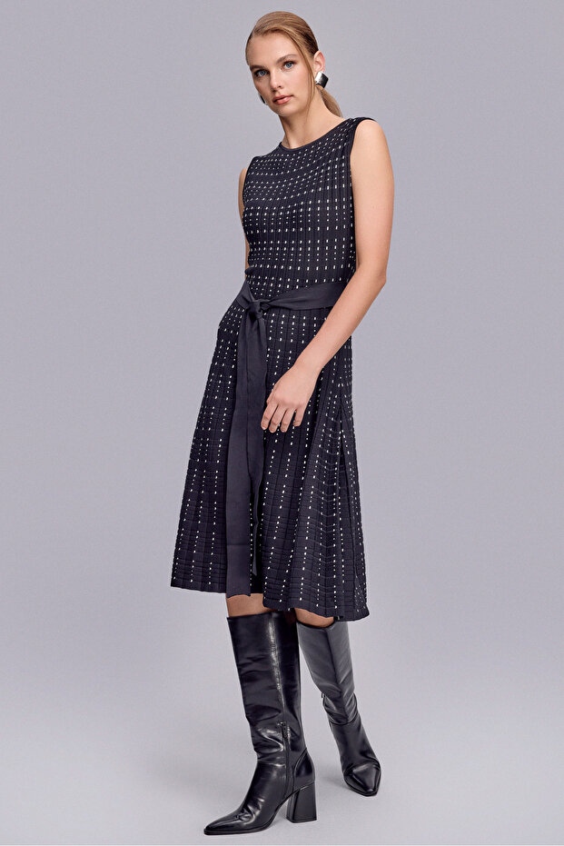 61 TRİKO ELBİSE SİYAH - 2