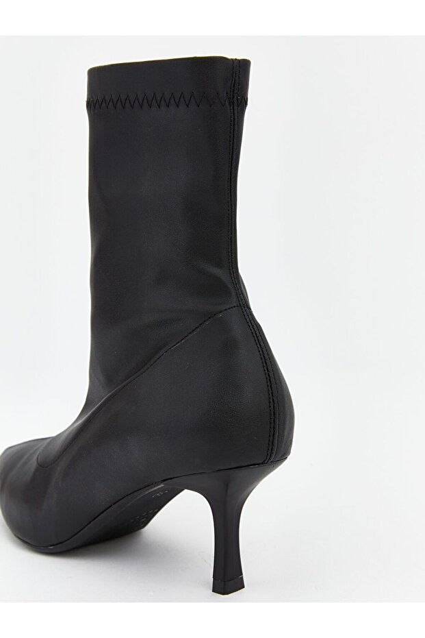 LCW STEPS Deri Görünümlü Kadın Topuklu Bot - 6