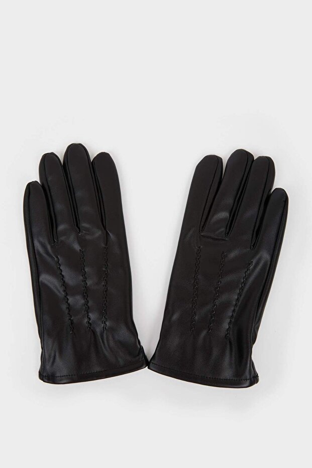 Men's Faux Leather Gloves F3920Ax25Wn