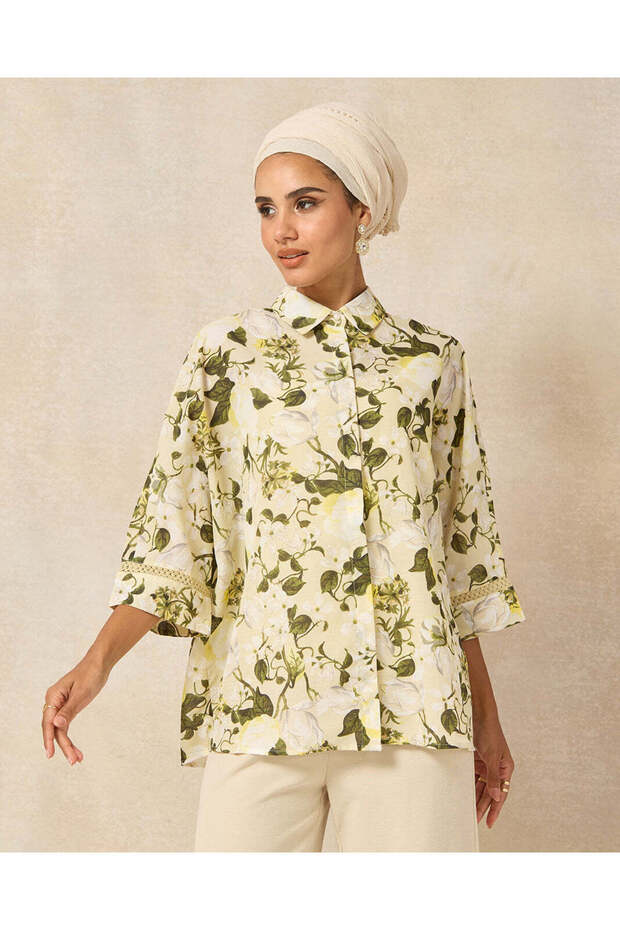 Women Yellow Printed Shirt