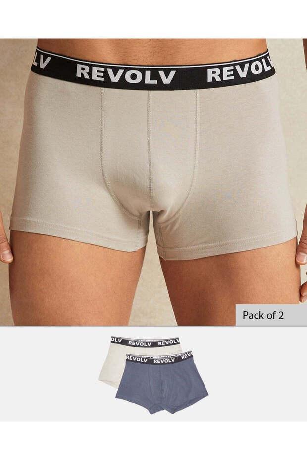 Men Grey Plain Hipster Set (Pack Of 2)