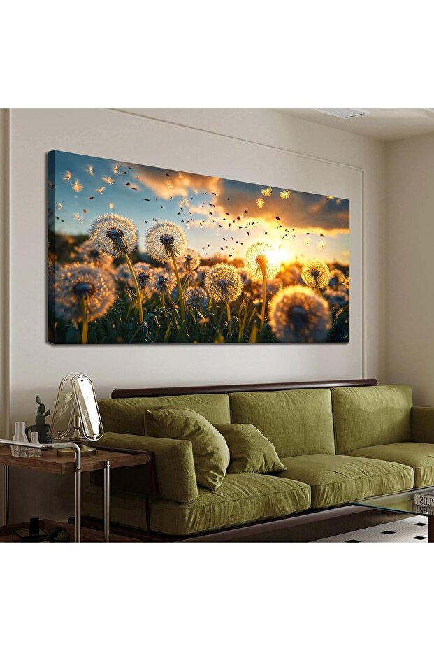 Floral Aesthetic Canvas Wall Art (50x100 cm) – Modern White Framed Wall Decor