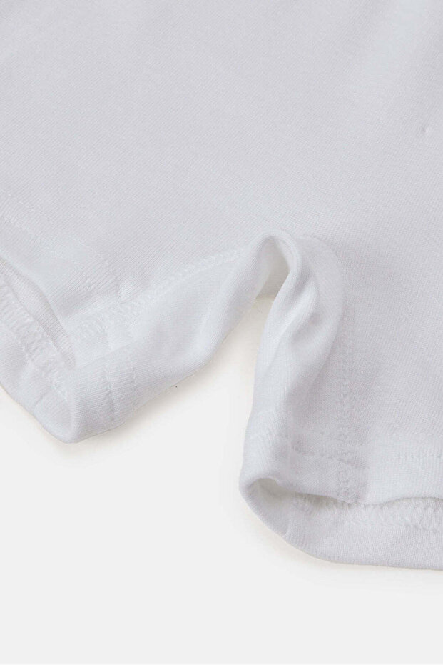 Senior Girls White Solid Basic Half Pant (Pack of 5) - 3