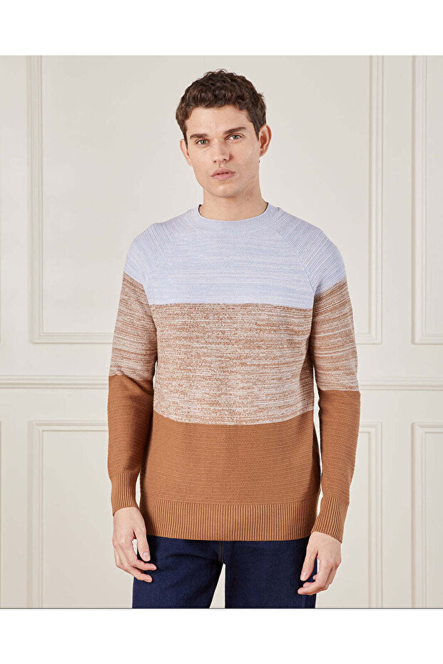 Men Brown Solid Sweater - 1