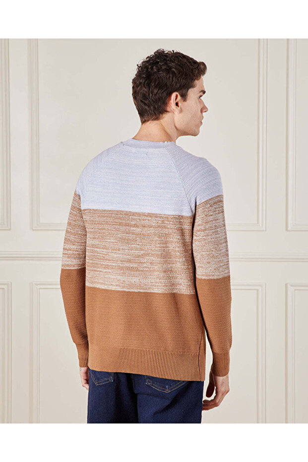 Men Brown Solid Sweater - 3